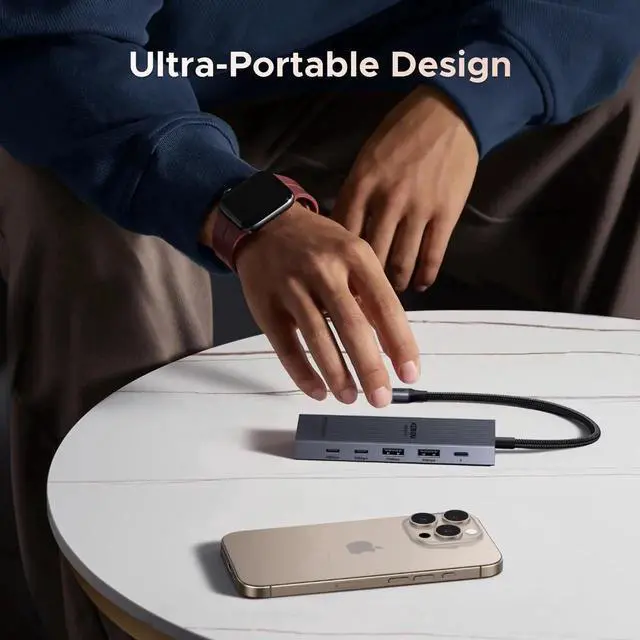 Alt view image 4 of 7 - UGREEN Revodok Pro 6in1 USBC Hub, 10Gbps Data Ports, 4K@60Hz HDMI Output, 100W Power Delivery Charging for MacBook Pro/Air, iPad Pro, ThinkPad, ROG Ally & More