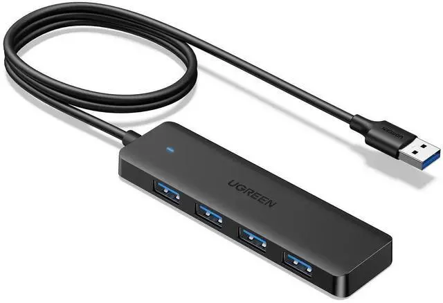 Main image of UGREEN USB 3.0 Hub, 4Port USBA Splitter, UltraSlim USB Expander for Mouse, Keyboard, Flash Drive, U Disk, Printer, Compatible with Laptop, Desktop PC, Xbox, PS5 & More, 3.3ft Long Cable