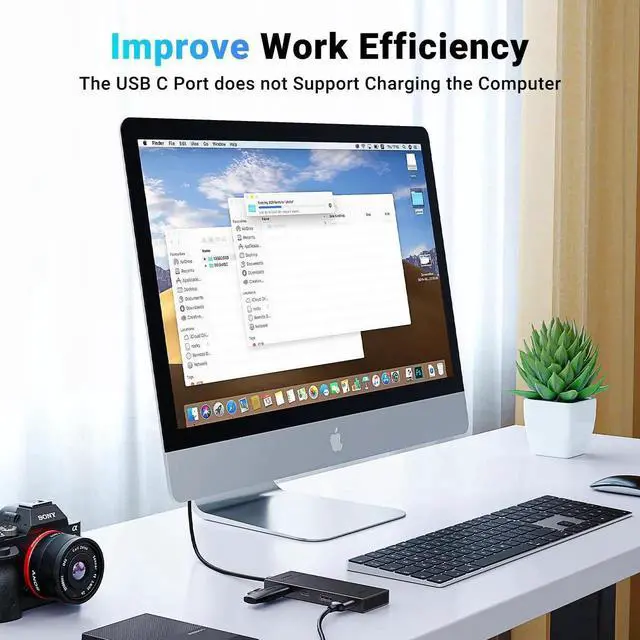 Alt view image 6 of 6 - UGREEN USBC Hub, 10Gbps 4in1 USB 3.2 Multiport Adapter with 2 USBC & 2 USBA 3.2 Ports, 4Port Splitter Extender for MacBook Pro/Air, iPad Pro, iPhone 15/15 Pro Max, Surface, PC & Laptops