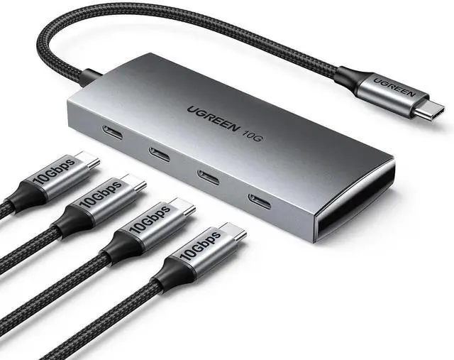 Main image of UGREEN USBC Hub 10Gbps, 4Port USB 3.2 DataOnly Multiport Adapter, HighSpeed Splitter for MacBook Air/Pro, iMac, iPad Pro, iPhone 15/15 Pro, Galaxy S23 & More