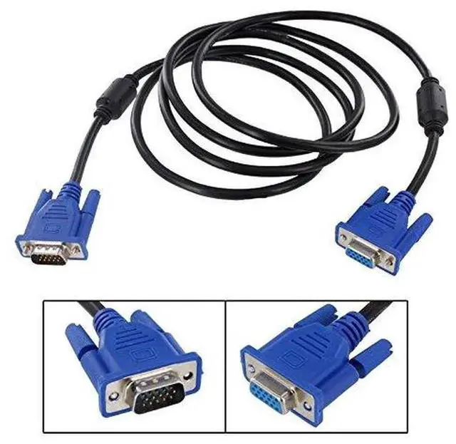 Alt view image 2 of 4 - 6ft VGA Extension Cable, 15Pin Male to Female Cord for LCD TV & Monitor (NOT for Direct ComputertoMonitor/TV Connection)
