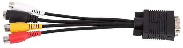 Alt view image 6 of 7 - VGA to SVideo & 3RCA AV Adapter Converter, VGA SVGA to TVOut SVideo AV Cable for PC & Laptop