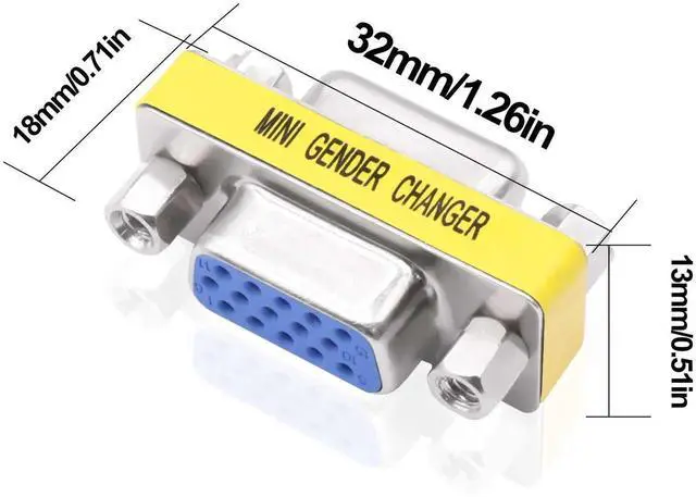 Alt view image 3 of 7 - 4Pcs DB15 VGA Solderless Gender Changer, HD15 DSUB FemaletoFemale Coupler Adapter for PC Monitors & Projectors