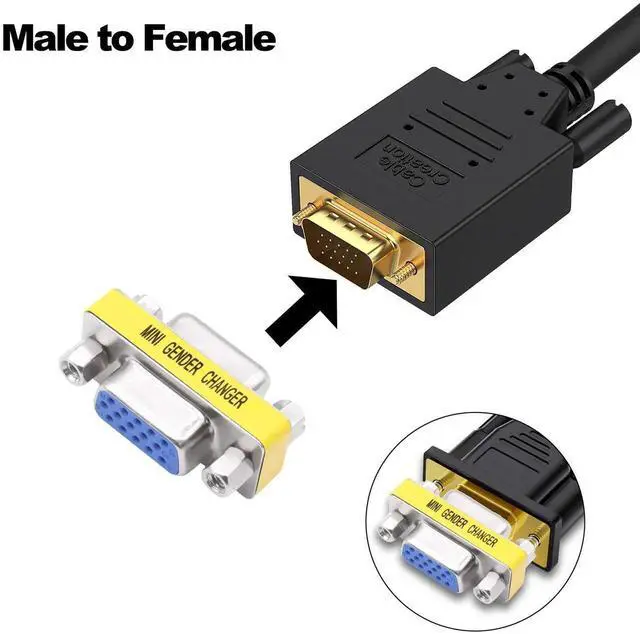 Alt view image 6 of 7 - 4Pcs DB15 VGA Solderless Gender Changer, HD15 DSUB FemaletoFemale Coupler Adapter for PC Monitors & Projectors