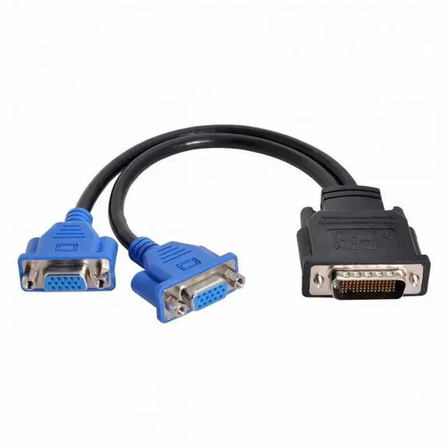 Main image of 60Pin DMS59 Male to Dual VGA RGB Female Extension Cable for GPU Graphics Card, Displays & Monitors