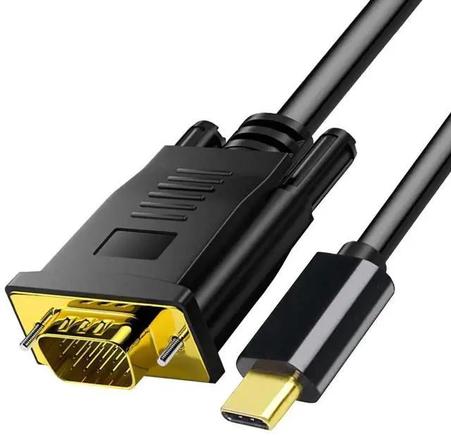 Main image of 6 Feet USBC to VGA Cable, Thunderbolt 3/4 Compatible TypeC to VGA Adapter for MacBook Pro, iPhone 16 Pro Max, iPad Pro, Samsung Galaxy S24/S23 & More