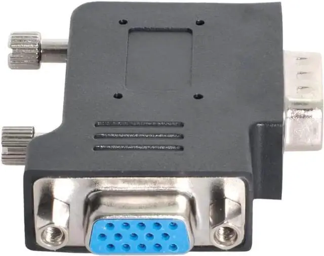 Alt view image 4 of 7 - 2Pack Vertical Flat Left Angled 90 Degree VGA SVGA Male to Female Adapter, Left Angle 15Pin VGA Converter for TV, Projectors & Monitors