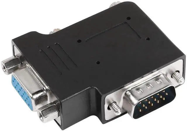 Main image of 90 Degree Left Bend LShaped VGA Male to Female Adapter, DB15 Right Angle VGA Extender Connector for TV, Computer Monitor & Projector