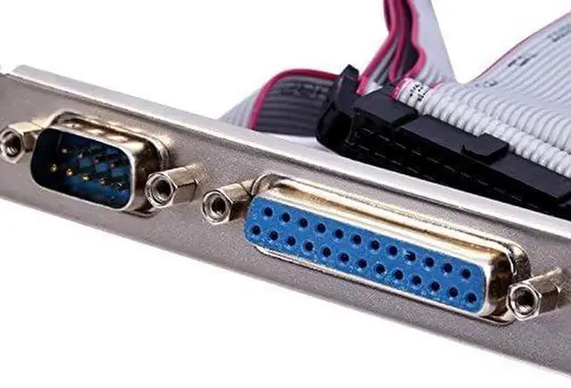 Alt view image 4 of 6 - Motherboard DB25 Com Port Serial Parallel Header Cable Bracket Connection