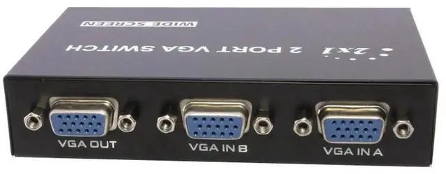 Alt view image 2 of 5 - 2 Port VGA SVGA Monitor Sharing Switch Box, 2in1Out VGA Switcher for PC, LCD, TV & Monitor