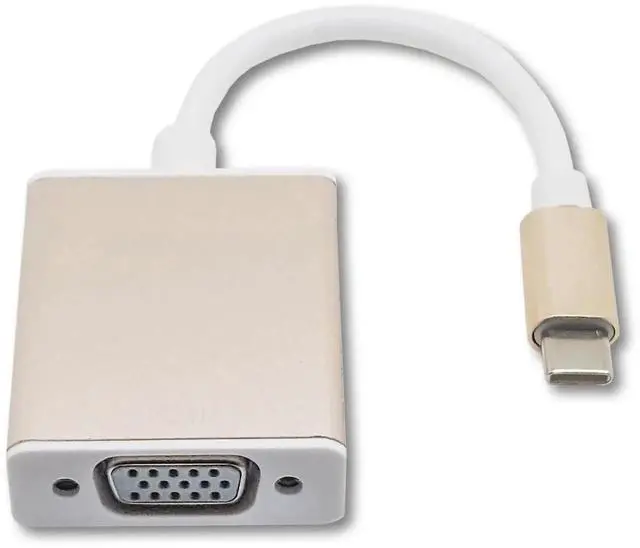 Alt view image 2 of 7 - USBC to VGA 1080P Adapter Cable, Thunderbolt 3 Universal Converter for MacBook, Samsung S20 Series, Z Fold, Galaxy Note & Galaxy Tab, Rose Gold