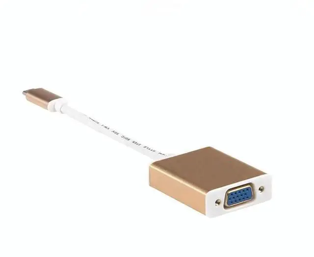 Alt view image 7 of 7 - USBC to VGA 1080P Adapter Cable, Thunderbolt 3 Universal Converter for MacBook, Samsung S20 Series, Z Fold, Galaxy Note & Galaxy Tab, Rose Gold