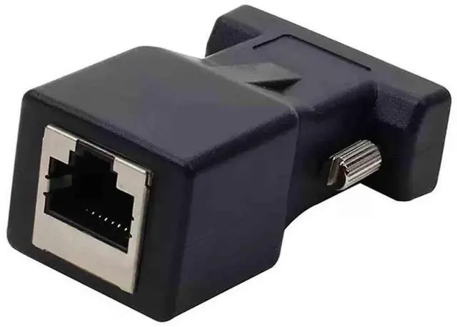 Alt view image 2 of 3 - RJ45 8P8C Female to VGA 15Pin Male Adapter