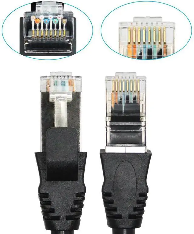 Alt view image 5 of 5 - 2Pcs Cat6 Ethernet Extension Cable 2FT, RJ45 Male to Female Shielded PanelMount Extension Cable with Screws, Backward Compatible with Cat5e/Cat5 for PC, Laptop, Router, Smart TV & Network Switch