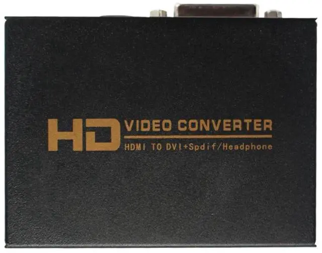 Main image of HDMI to DVI + SPDIF/Headphone Audio Converter Box, HDMI to DVI + Coaxial AudioVideo Adapter with US Power Supply, Compatible with PS3 & BluRay DVD Players