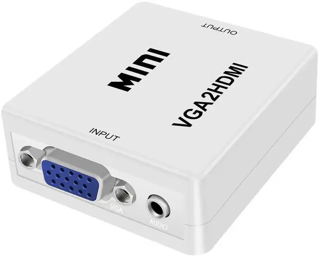 Alt view image 2 of 7 - Mini 1080P VGA to HDMI Adapter Converter with Audio, VGA2HDMI Connector for PC Laptop to HDTV Projector