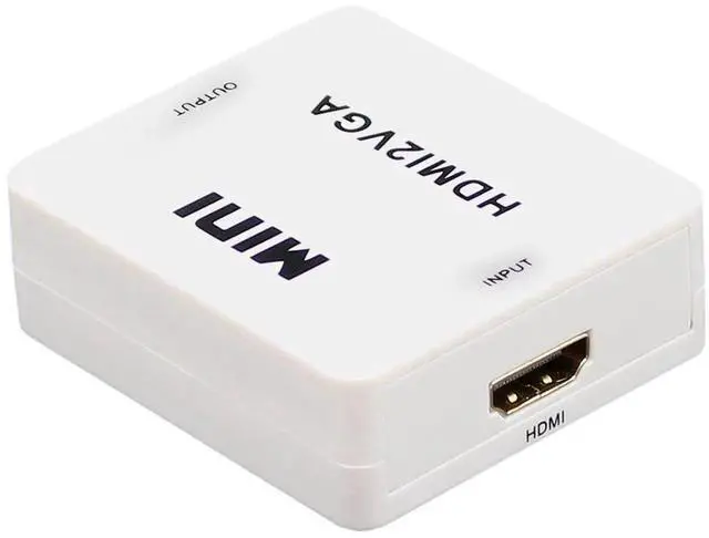Alt view image 6 of 7 - Mini HDMI to VGA Converter with Audio, 1080P HDMI2VGA Adapter Connector for PC Laptop to HDTV Projector