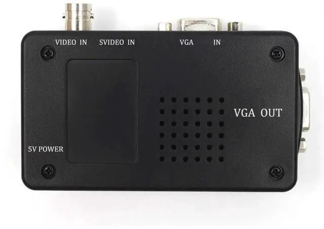 Alt view image 7 of 7 - Portable BNC to VGA Video Converter, Composite & SVideo Input to VGA Output Adapter Box, Compatible with PC, MAC, TV, Camera, DVD & DVR