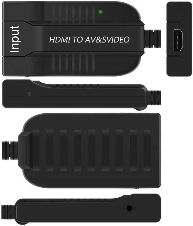 Alt view image 5 of 7 - HD 1080P HDMI to Male 3RCA AV & SVideo Composite AudioVideo Converter Adapter, PAL/NTSC Compatible with Micro USB Cable