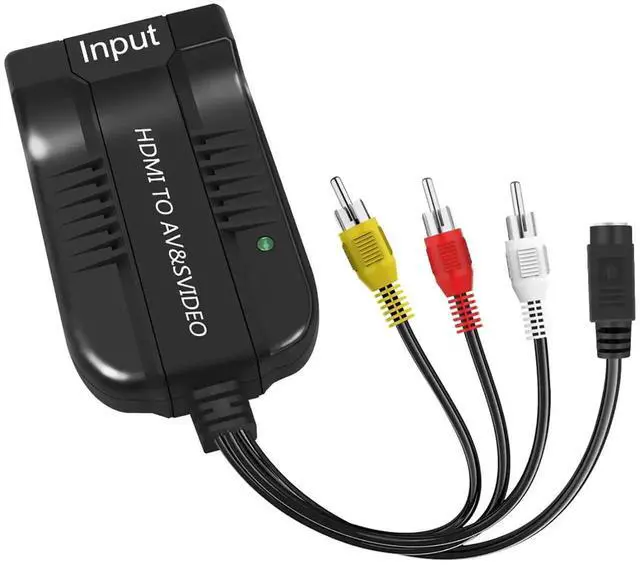 Alt view image 4 of 7 - HD 1080P HDMI to Male 3RCA AV & SVideo Composite AudioVideo Converter Adapter, PAL/NTSC Compatible with Micro USB Cable