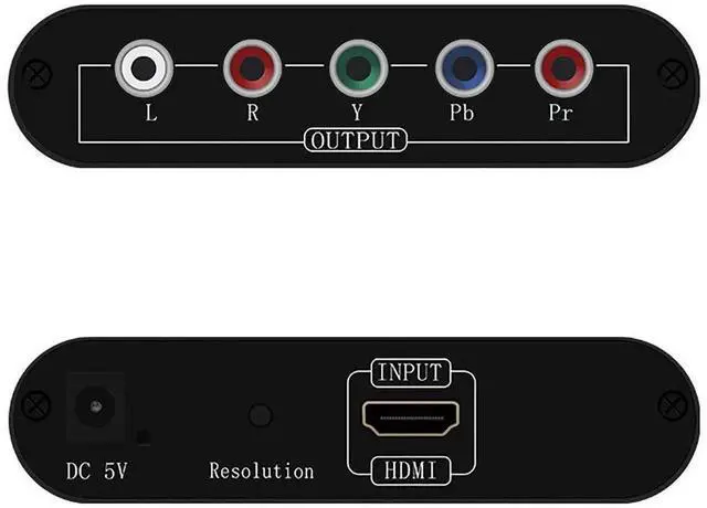 Main image of HDMI to 1080P Component Video (YPbPr/RGB/5RCA) Scaler Converter Adapter with L/R Audio, Compatible with PS3, PS4, Bluray Player, DVD, Xbox & Notebook