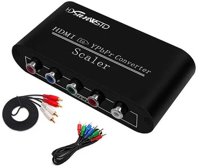 Alt view image 5 of 7 - HDMI to 1080P Component Video (YPbPr/RGB/5RCA) Scaler Converter Adapter with L/R Audio, Compatible with PS3, PS4, Bluray Player, DVD, Xbox & Notebook