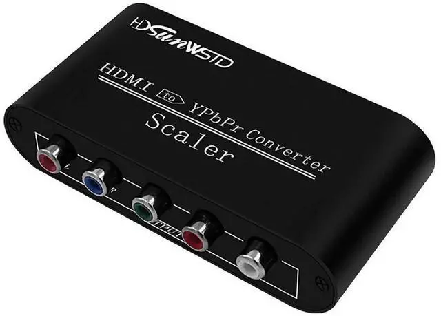 Alt view image 7 of 7 - HDMI to 1080P Component Video (YPbPr/RGB/5RCA) Scaler Converter Adapter with L/R Audio, Compatible with PS3, PS4, Bluray Player, DVD, Xbox & Notebook