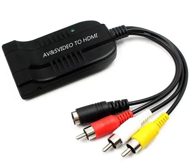 Main image of 3RCA AV CVBS Composite & SVideo to HDMI Converter Adapter with R/L Audio, 720P/1080P Supported for PS2, PS3, NES, SNES, Nintendo 64 & HDTV