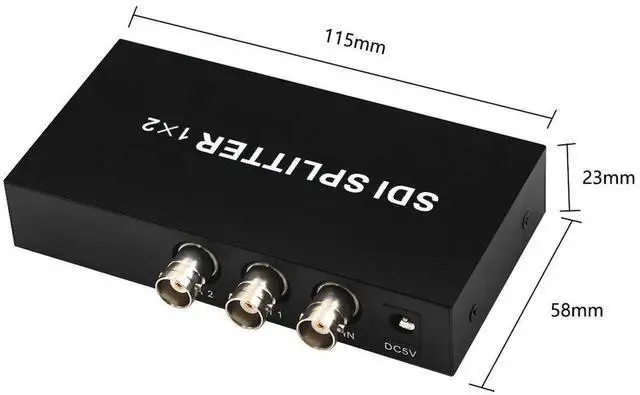 Alt view image 6 of 6 - 1x2 SDI Splitter, 1to2 Port Multimedia SDI Extender Adapter, Supports 1080P for TV, Projector, Monitor & Camera