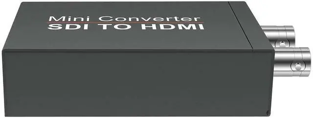Alt view image 7 of 7 - Mini SDI to HDMI Video Converter with Audio Embedder & SDI LoopOut, Supports SDSDI/HDSDI/3GSDI, Black with Power Supply