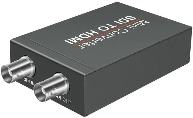 Alt view image 3 of 7 - Mini SDI to HDMI Video Converter with Audio Embedder & SDI LoopOut, Supports SDSDI/HDSDI/3GSDI, Black with Power Supply