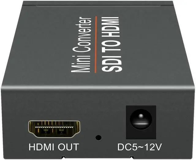 Alt view image 6 of 7 - Mini SDI to HDMI Video Converter with Audio Embedder & SDI LoopOut, Supports SDSDI/HDSDI/3GSDI, Black with Power Supply