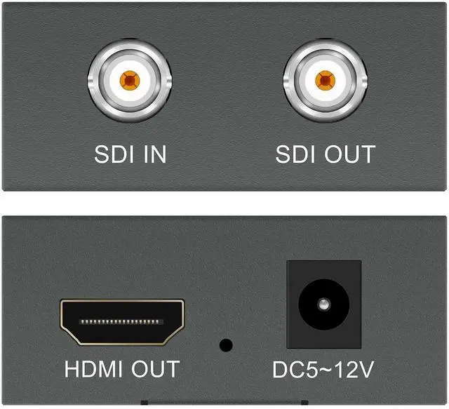 Alt view image 5 of 7 - Mini SDI to HDMI Video Converter with Audio Embedder & SDI LoopOut, Supports SDSDI/HDSDI/3GSDI, Black with Power Supply