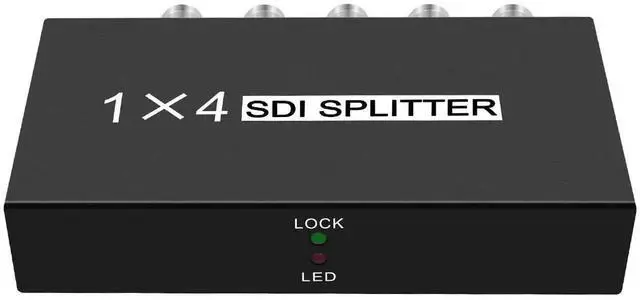 Alt view image 2 of 6 - 1×4 SDI Splitter Multimedia Extender Adapter, 1Input 4Output SDI Distributor Supports SDSDI, HDSDI & 3GSDI for Camera, Monitor & Projector