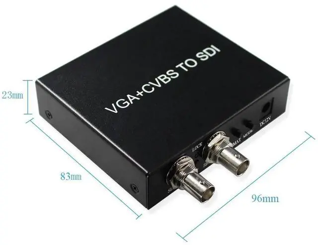 Alt view image 6 of 7 - VGA+CVBS to SDI Converter Box, VGA/AV+R/L Audio to SDSDI/HDSDI/3GSDI Adapter with Dual SDI Outputs, US Power Adapter Included for BroadcastGrade Use