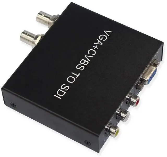 Alt view image 2 of 7 - VGA+CVBS to SDI Converter Box, VGA/AV+R/L Audio to SDSDI/HDSDI/3GSDI Adapter with Dual SDI Outputs, US Power Adapter Included for BroadcastGrade Use
