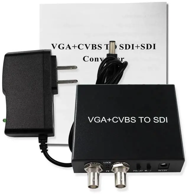 Alt view image 5 of 7 - VGA+CVBS to SDI Converter Box, VGA/AV+R/L Audio to SDSDI/HDSDI/3GSDI Adapter with Dual SDI Outputs, US Power Adapter Included for BroadcastGrade Use