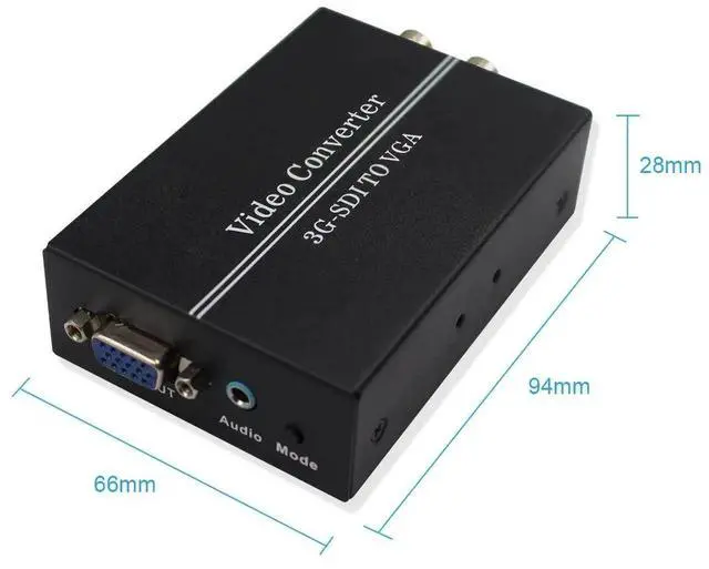 Alt view image 7 of 7 - SDI to VGA BNC Video Converter Adapter with US Power Supply Adapter