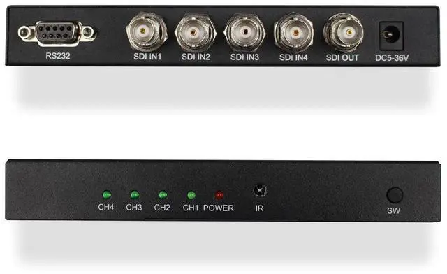 Alt view image 5 of 6 - 4×1 SDI Switcher, 4Channel SDI Input to 1Channel SDI Output Adapter, Supports FullHD SDI Signals