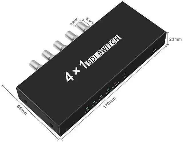 Alt view image 4 of 6 - 4×1 SDI Switcher, 4Channel SDI Input to 1Channel SDI Output Adapter, Supports FullHD SDI Signals