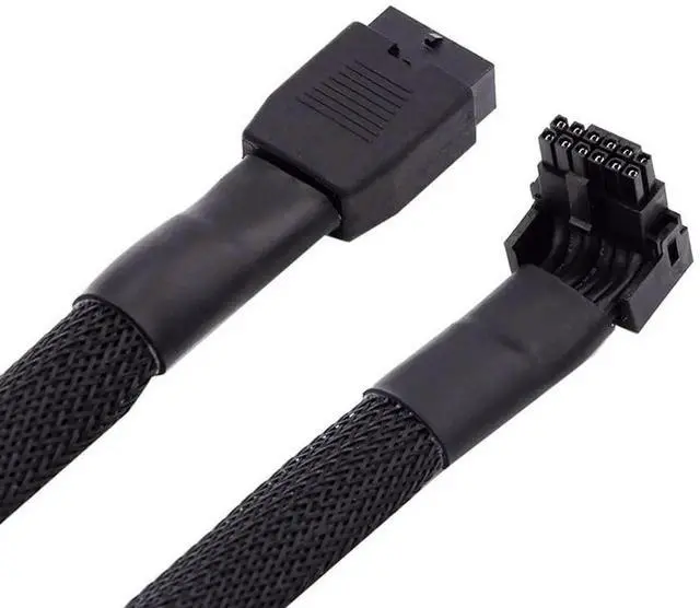Main image of Male to Female UpAngled 90 Degree 12VHPWR Extension Cable, ATX3.0 PCIE 5.0 Modular Power Cable for RTX 3080 3090TI, 16Pin 12+4P GPU, 17cm