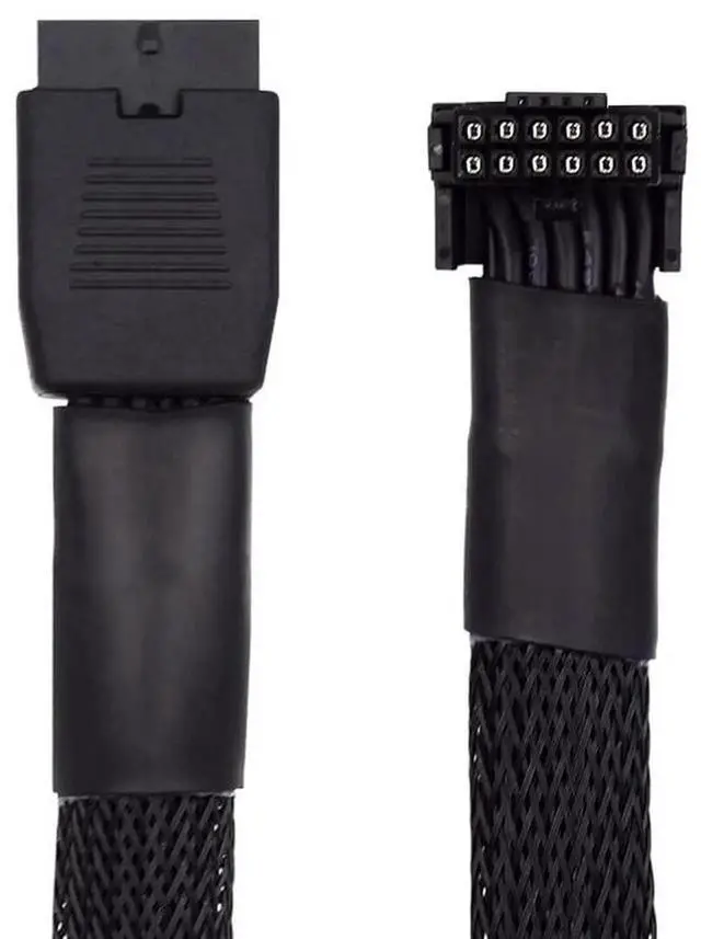 Alt view image 7 of 7 - Male to Female UpAngled 90 Degree 12VHPWR Extension Cable, ATX3.0 PCIE 5.0 Modular Power Cable for RTX 3080 3090TI, 16Pin 12+4P GPU, 17cm