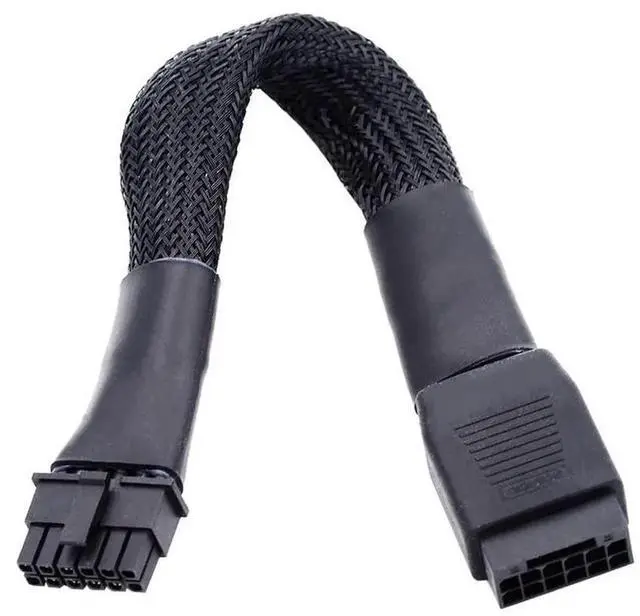 Main image of Male to Female 12VHPWR Extension Cable, ATX3.0 PCIE 5.0 Modular Power Cable for RTX 3080 3090TI, 16Pin 12+4P GPU, 17cm