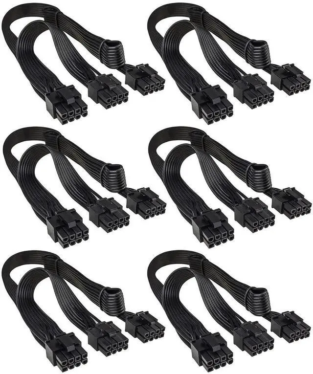 Main image of 6Pack PCIE 8 Pin to Dual PCIE 8 Pin (6+2) GPU Power Cables, Only for Corsair Modular Power Supplies