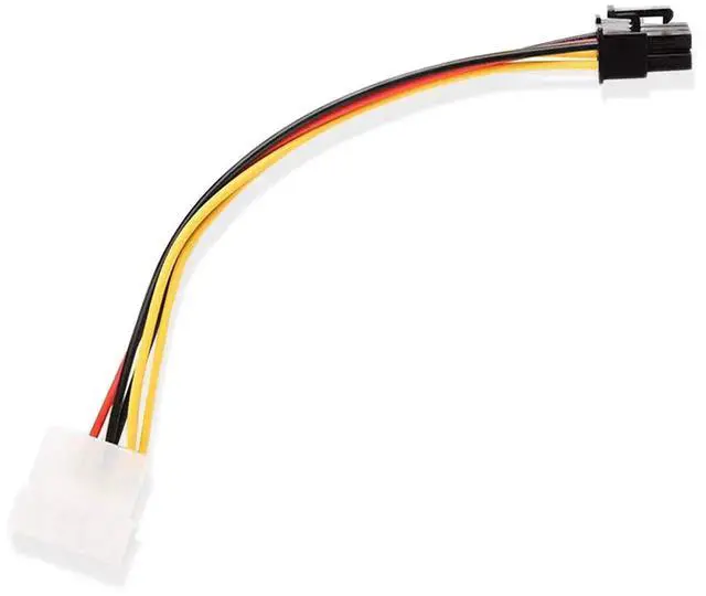 Alt view image 3 of 7 - 4Pin Male Molex to 6Pin Female PCIE GPU Power Adapter Cables, PCIExpress Video Card Power Converter Connectors, 2 Pack / 18cm