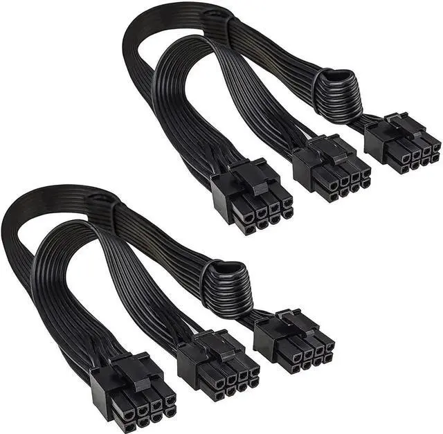 Main image of EPS/ATX 8Pin to Dual PCIE 8Pin (6+2) GPU Power Cables, Only for Corsair Modular Power Supplies, 2Pack, 25+10 Inches