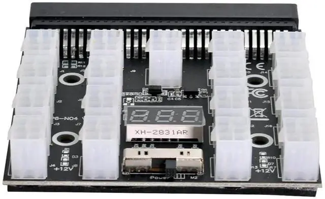 Alt view image 4 of 7 - 1200W Server PSU Breakout Board Adapter, 17Port ATX 6Pin Output, Compatible with DPS800GB, 1200FB, 1200QB Server Power Supplies