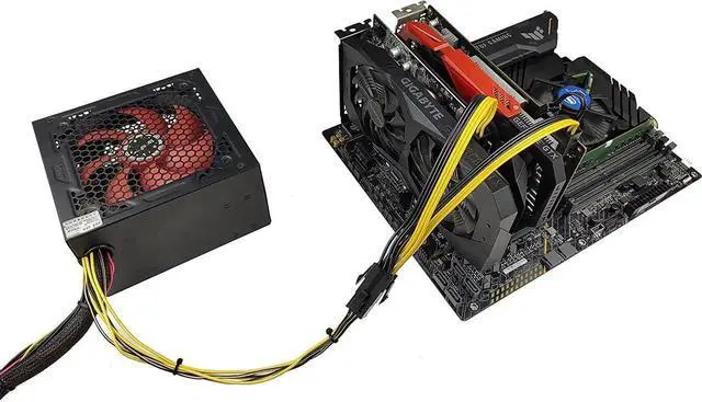 Alt view image 4 of 7 - 4Pack PCIE 6Pin Female to Dual PCIE 8Pin (6+2) Male Power Supply Extension Cables