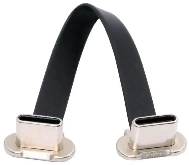Alt view image 2 of 7 - 75MM Short Flat USBC Extension Cable, USB 2.0 Dual 90 Degree Angled PD 65W Fast Charging Data Transfer Cord