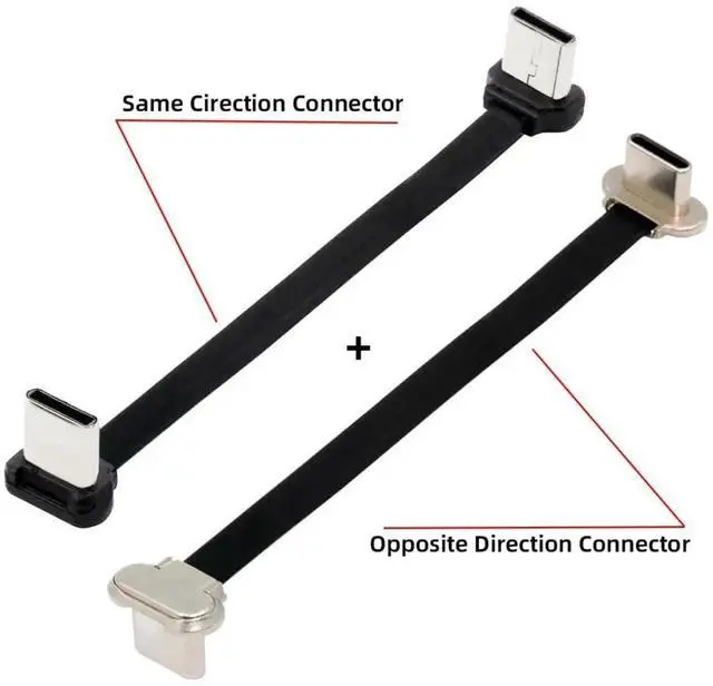 Alt view image 7 of 7 - 2 Pack 2.76 Inch Short Flat USBC Extension Cable, USB 2.0 Dual 90 Degree Angled PD 65W Fast Charging Data Transfer Cord for Power Banks